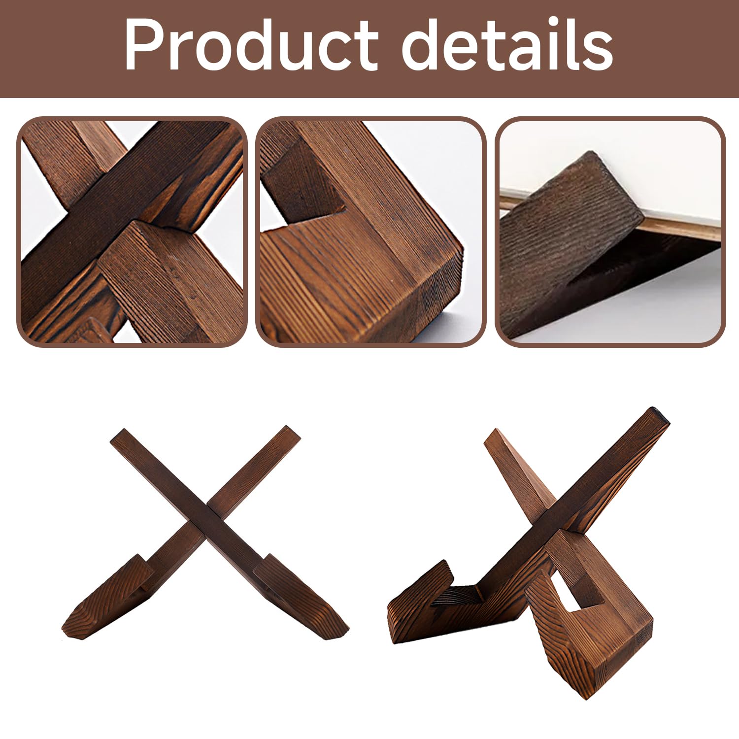 TYGFRT 1 Piece Wooden Photo Stand, 1 Piece Movable Stand, Postcard Stand, Cutting Board Stand, Photo Stand, Decorative Stand - Image 3