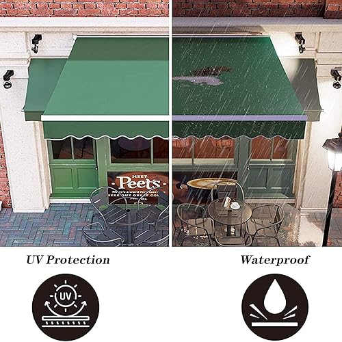 Miniatura 4 de Tela de repuesto retráctil para toldo de patio, cubierta de toldo 100% poliéster, protección UV, refugio, tela resistente al agua para patio,
