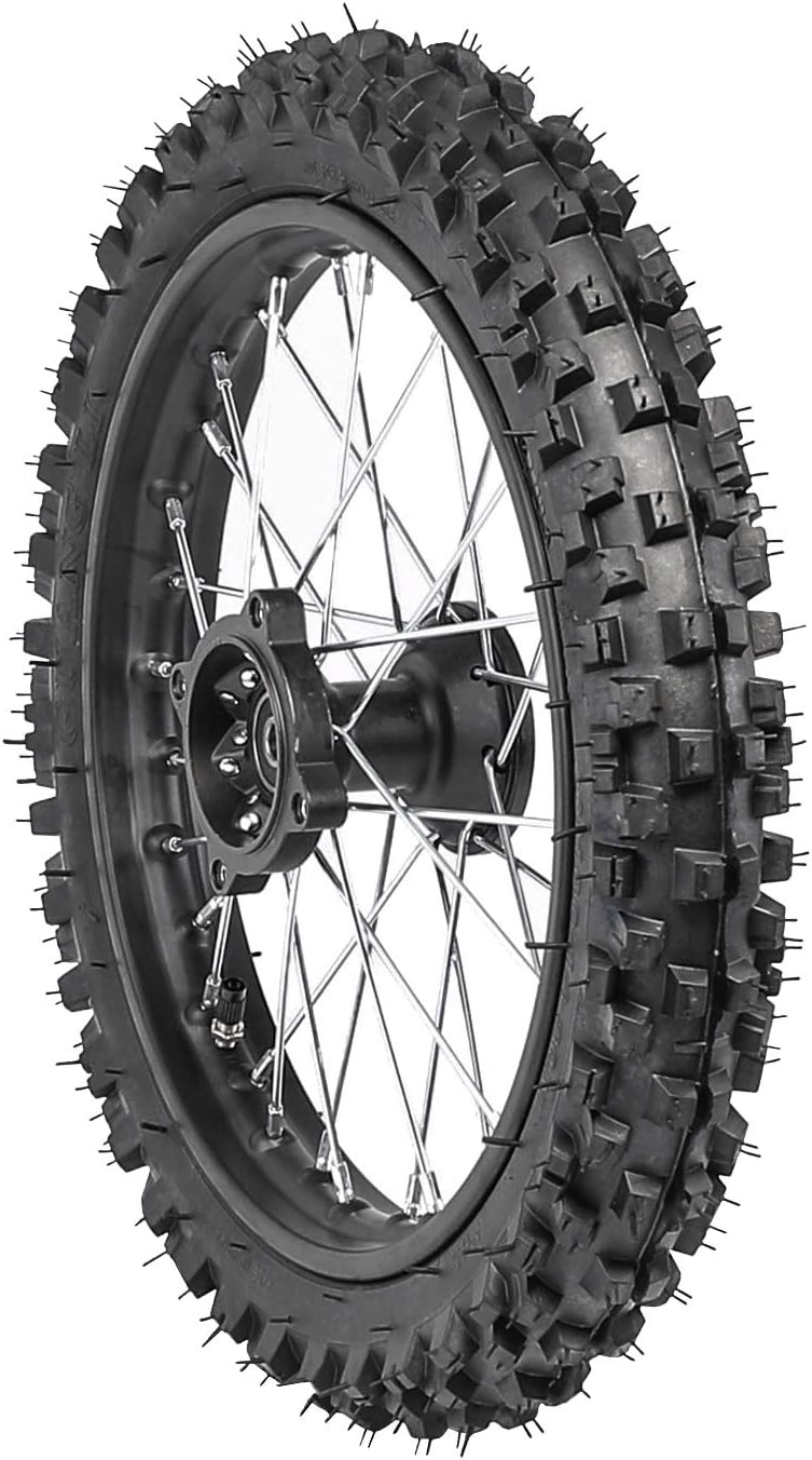 60/100-14 Front Wheel Tire with Rim 1.4x14, 12mm Bearing Axle for Pit Pro Dirt Bike 125cc 140cc 150cc KLX SSR