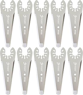 3" Tapered Oscillating Caulking Cutter, Multitool Scraper Blades for Caulk Adhesive Sealant Removal (10-Pack)