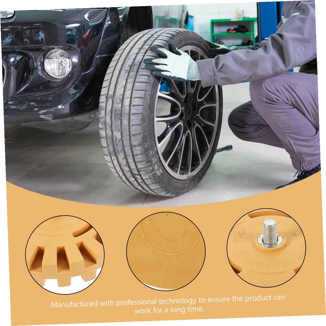 2pcs Rubber Eraser Wheel Sticker Remover Tool for Car Truck