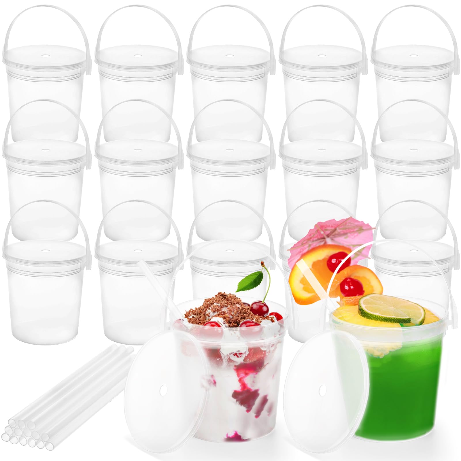 Seau à Glace Transparent Avec Pince Pour Bouteille - Pour Vin, Champagne, Bière - Idéal Pour Bar, Maison, Fêtes - Design Pratique Avec Poignée