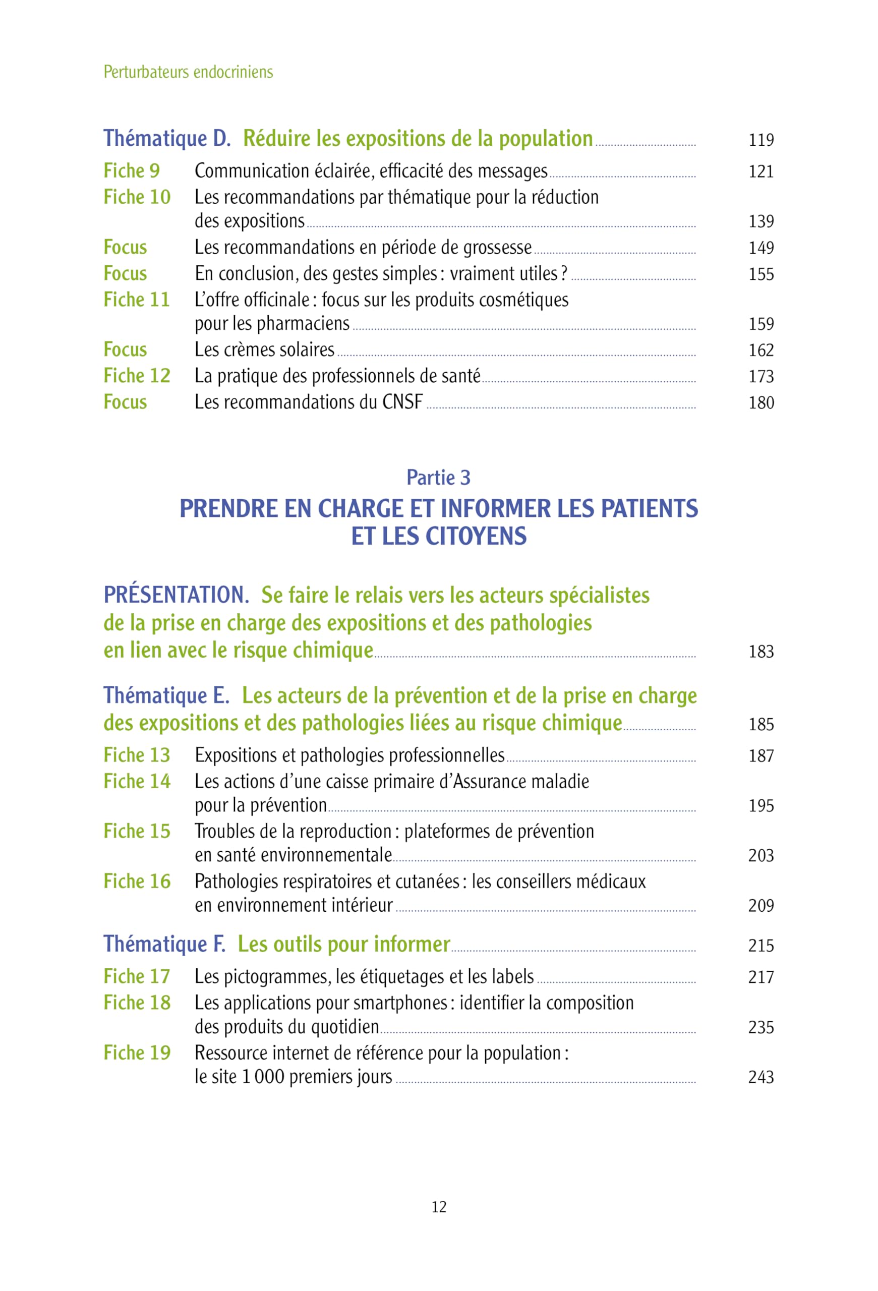 Perturbateurs endocriniens: Vers une meilleure prévention des expositions
