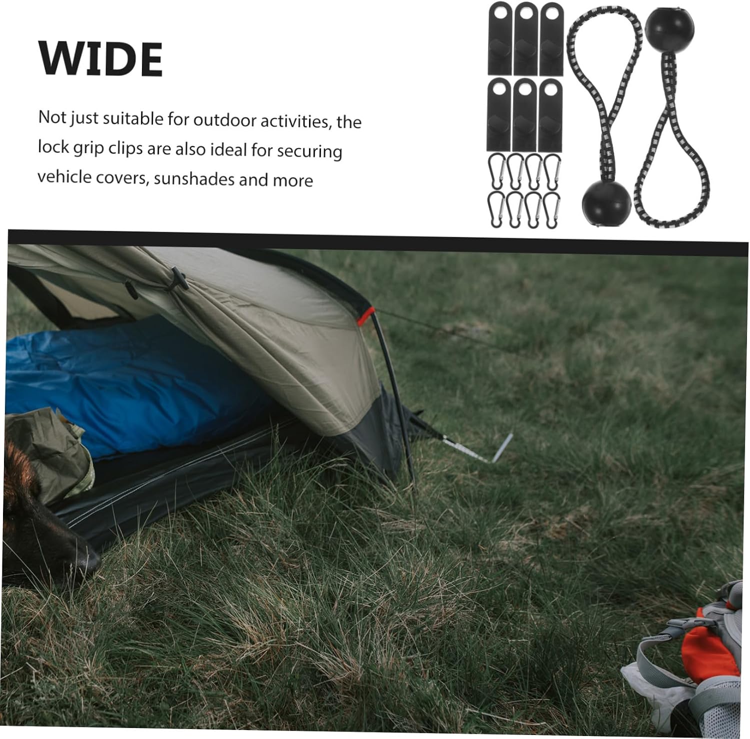 Outanaya 1set Heavy Duty Tarp Clips Camping Tent Clamps for Securing Tarps Awnings and Canopies Portable and Outdoor Equipment