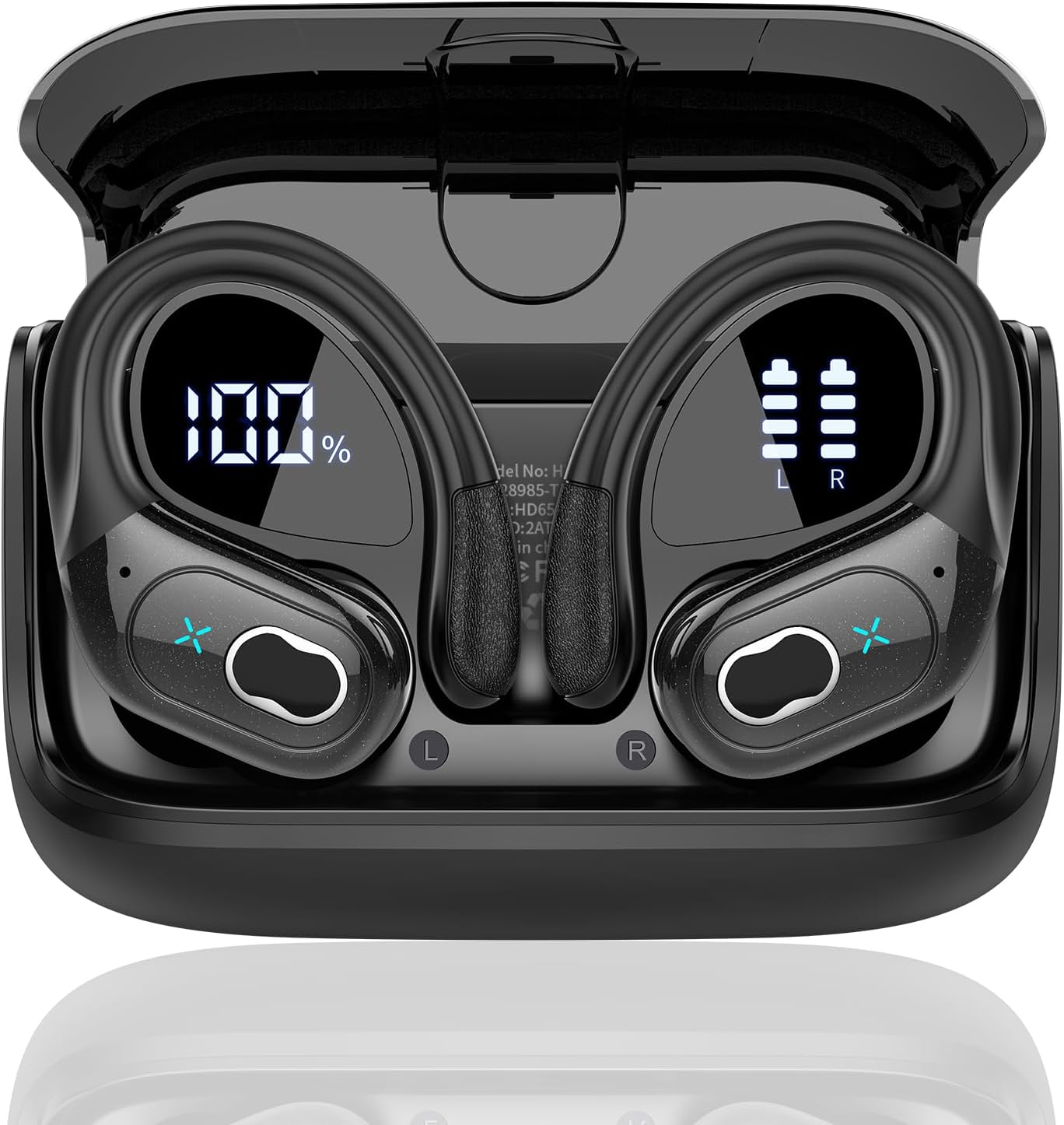 AI Translation Headphones, 164 Language Translator Wireless Bluetooth 5.4 Translator Earbuds, 75 Hours Wiress Earbuds, Black