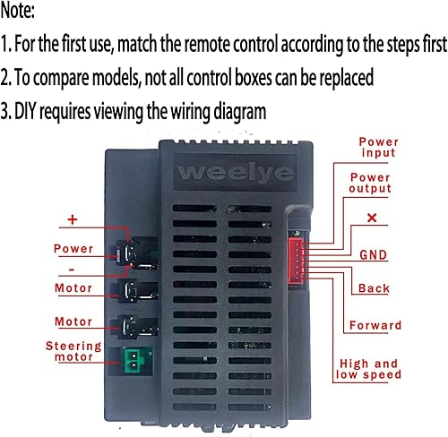 Miniatura 4 de WEELYE RX30 - Juego de caja de control remoto para niños de 24 V, 2.4 G, control remoto Bluetooth, RX74-1, 24V, transmisor de placa base, accesorios