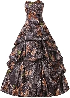 A Line Camouflage Long Corset Pick Up Prom Dresses Wedding Gowns - Buy now