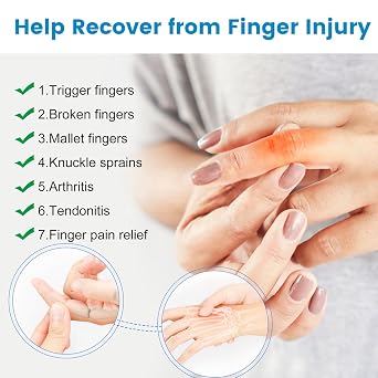 2 x Finger Splints for Trigger Fingers - Arthritis Finger Protectors Support for Index Finger - Middle Finger - Ring Finger (Beige)