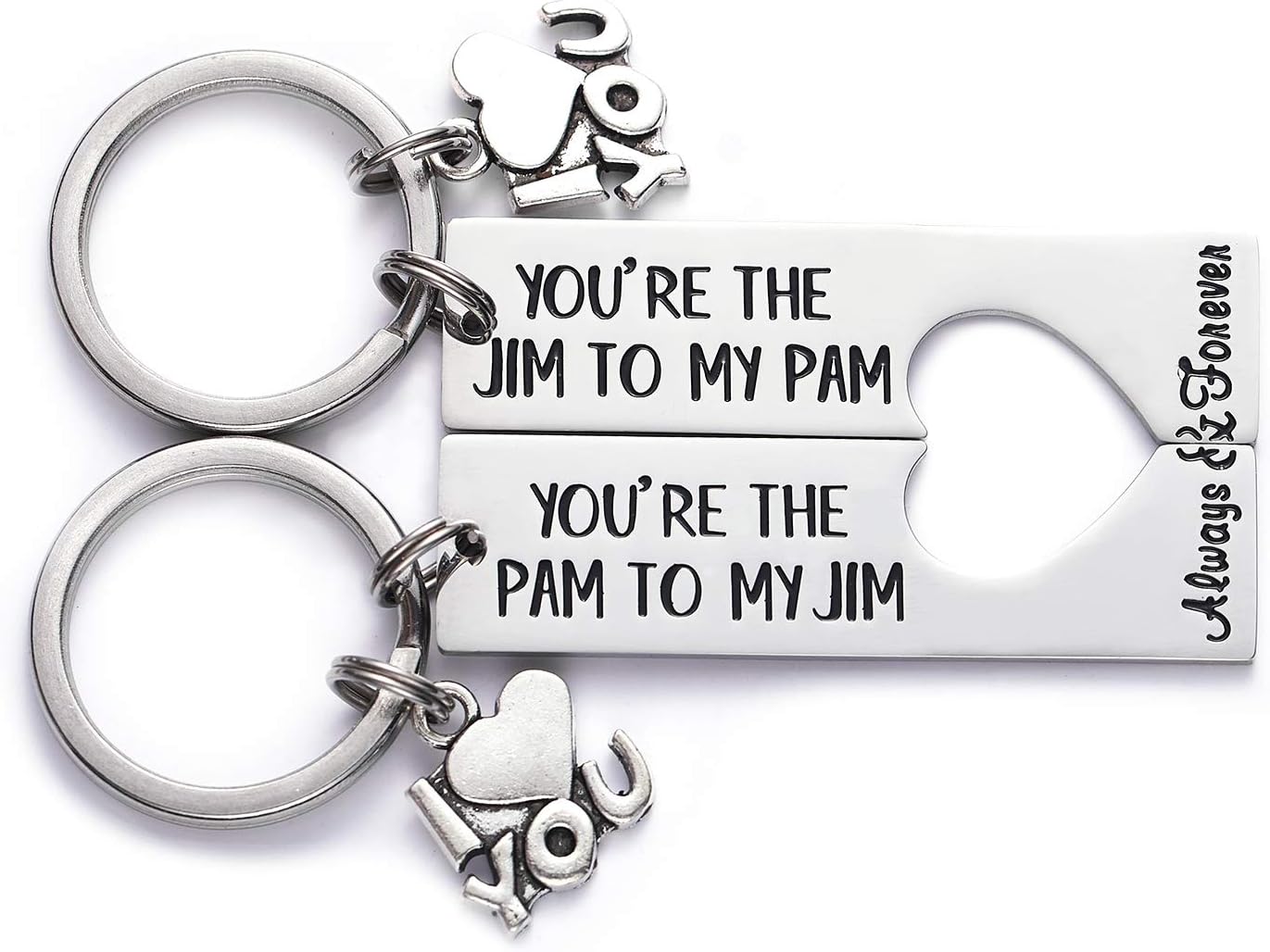 The Office Keychain Pam and Jim Keychain TV Show Inspired Boyfriend Girlfriend