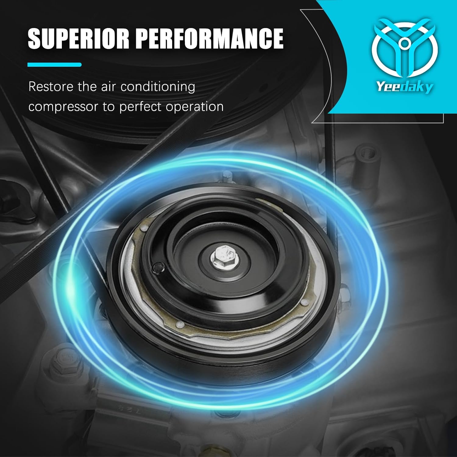 A/C Compressor Clutch Kit Pulley Coil Fit for Honda Civic 4 CYL 1.7L 2001-2005 1630 AC Air Conditioning Compressor Aftermarket Automotive Parts Replacement OE#4985, 4914, 3654, 3657