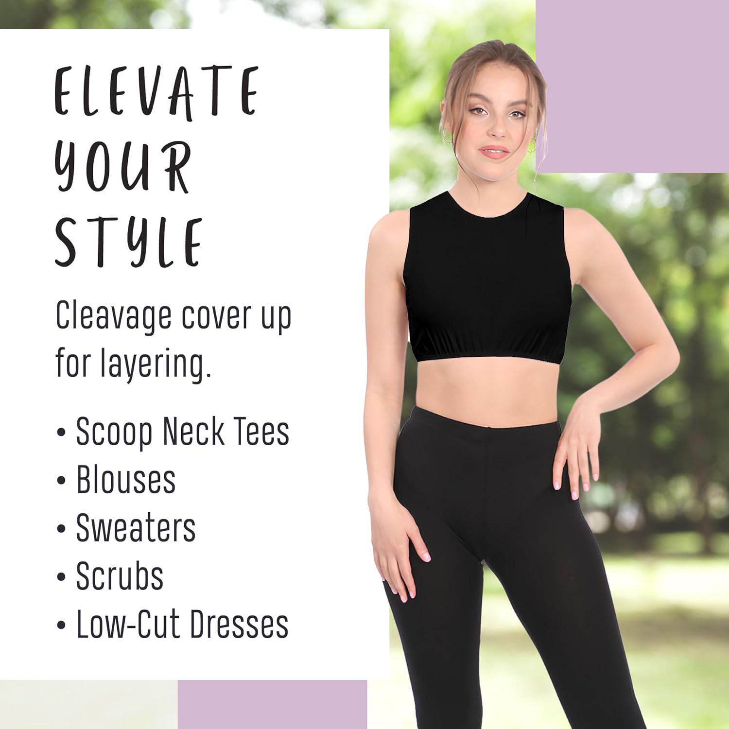 Kosher Casual Modest High Neck Cropped Tank Layering Shell – Modesty Panel for Women – Crop Tank for Low-Cut Dresses & Tops - Image 5