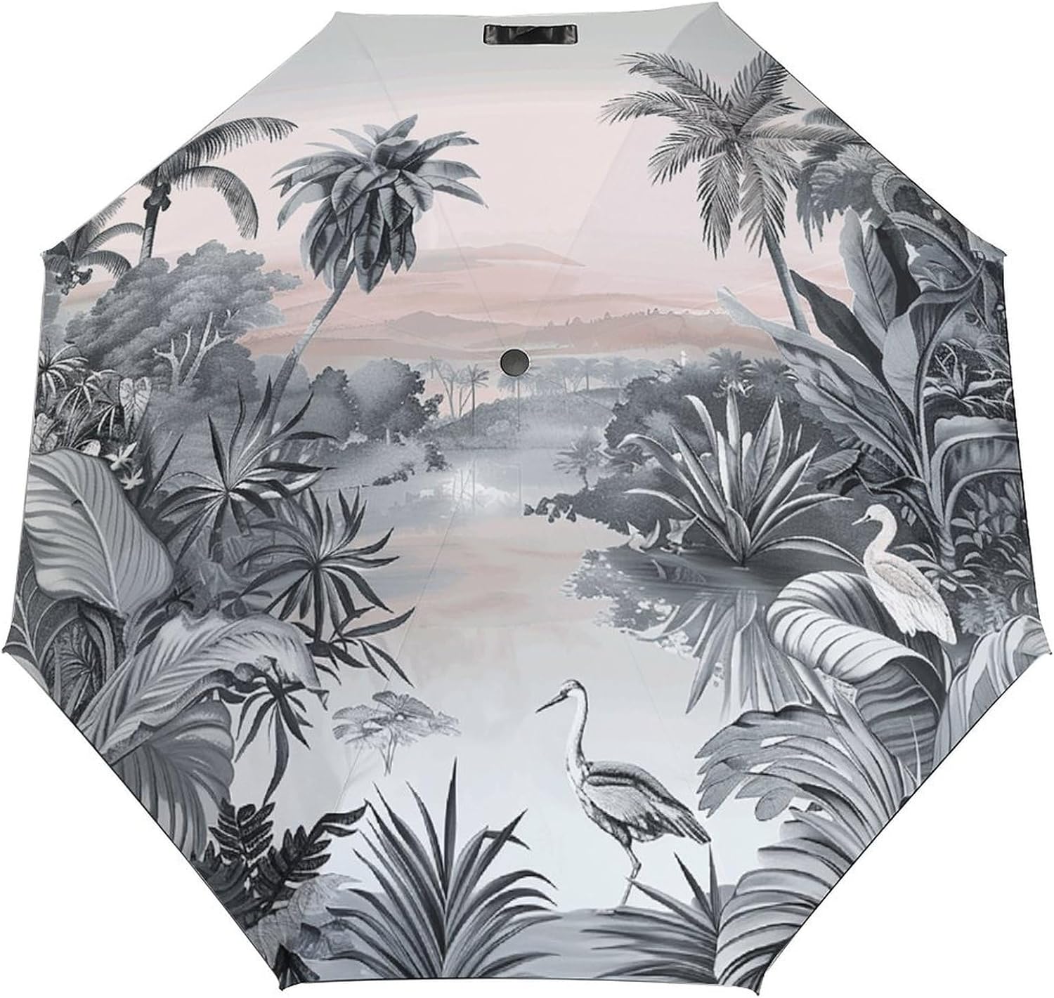 Windproof Travel Umbrella Tropical Palm Trees Folding Small Sun Umbrella Lightweight Small And Compact Suit for Pocket