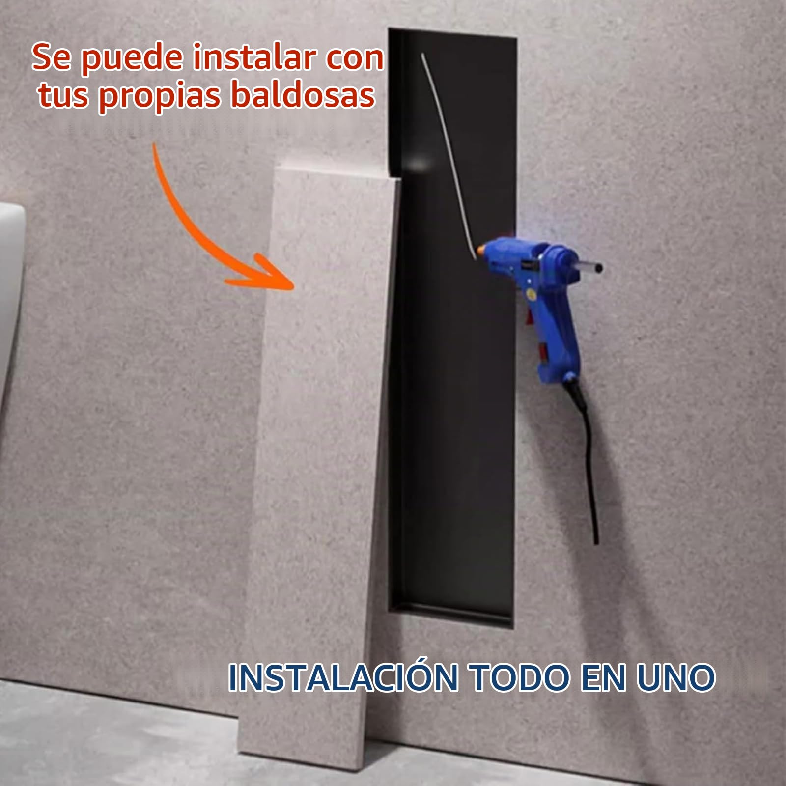 Nicho De Ducha De Acero Inoxidable 304, Soporte Empotrado para Escobilla De Inodoro, Incluye Escobilla, Diseño Invisible, Cierre Elástico, Fácil Limpieza/Ahorro De Espacio, Ideal para Baño