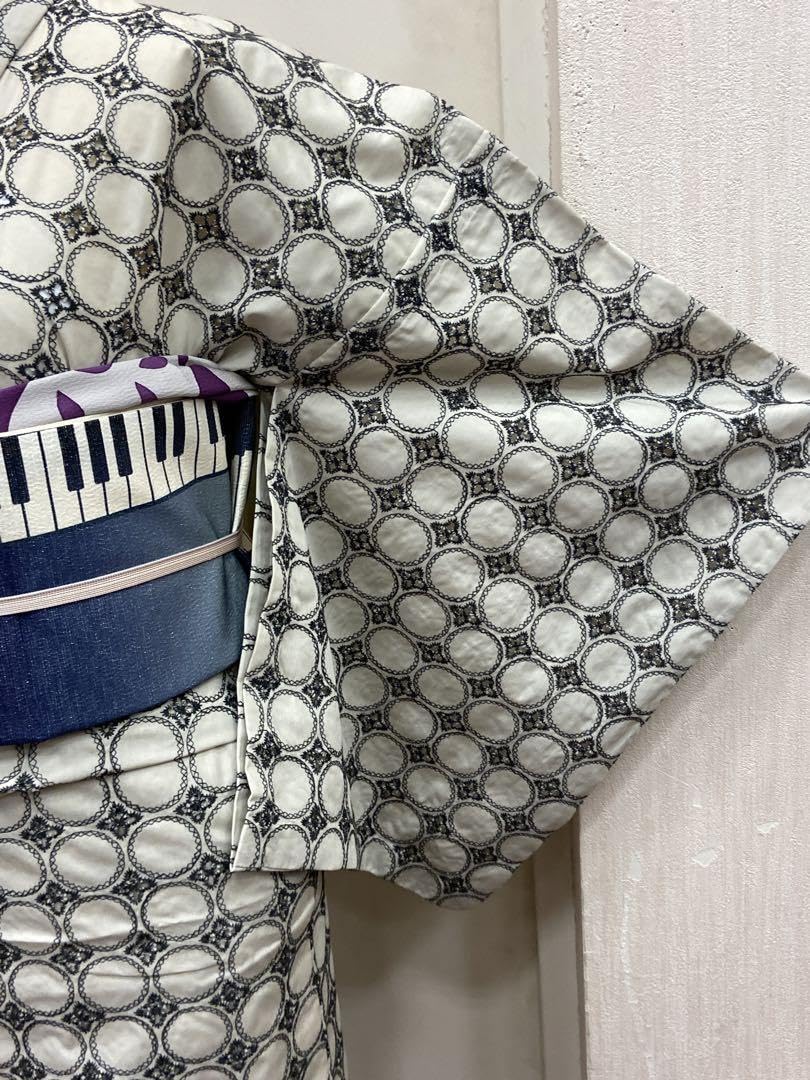 Amazon.co.jp: 百華園 リング柄 刺繍 841 プレタ 着物 オフ