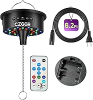 Vista 9 de Motor de bola de discoteca de velocidad de 1.5 rpm, bola de espejo resistente, rotador eléctrico de motor lento, soporta bolas de espejo de 4 a 16