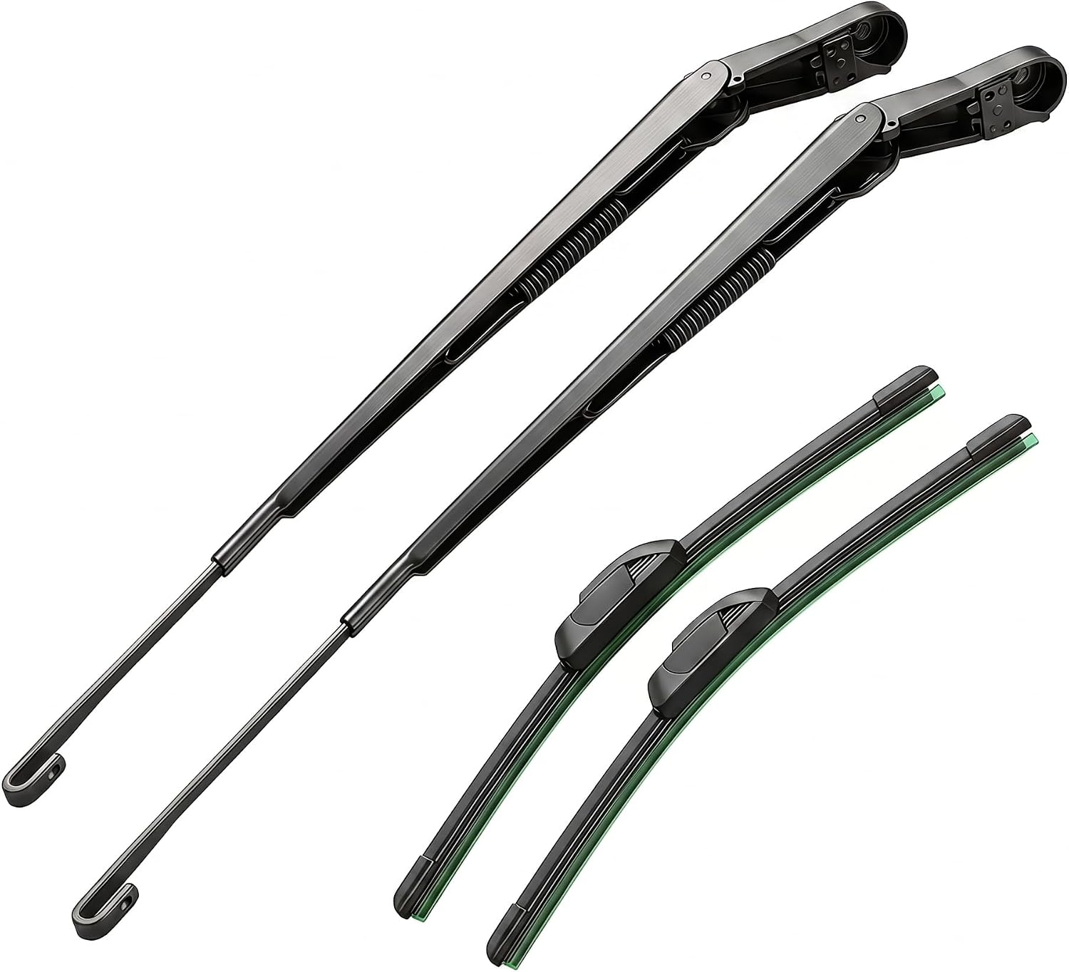 Driver&Passenger Side Front Windshield Wiper Arm&Wiper blade
