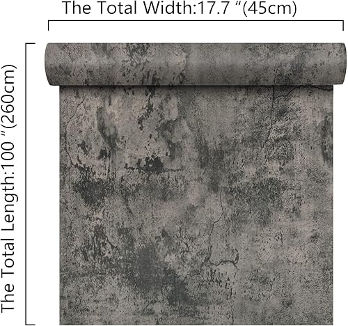 Miniatura 2 de CHICHOME Encimeras de 30 x 236 pulgadas, color gris pardo con textura extraíble, papel de contacto de hormigón sintético, autoadhesivo, para