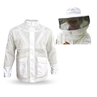 Beekeeping Jacket L + Beekeeping Round Hood w/Veil S/M/L Bundle & Save