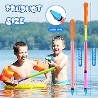 Vista 3 de Wettarn 48 pistolas de agua de crayón a granel de 25 pulgadas de largo alcance, chorros de tubo de agua grandes, pistola de succión de agua