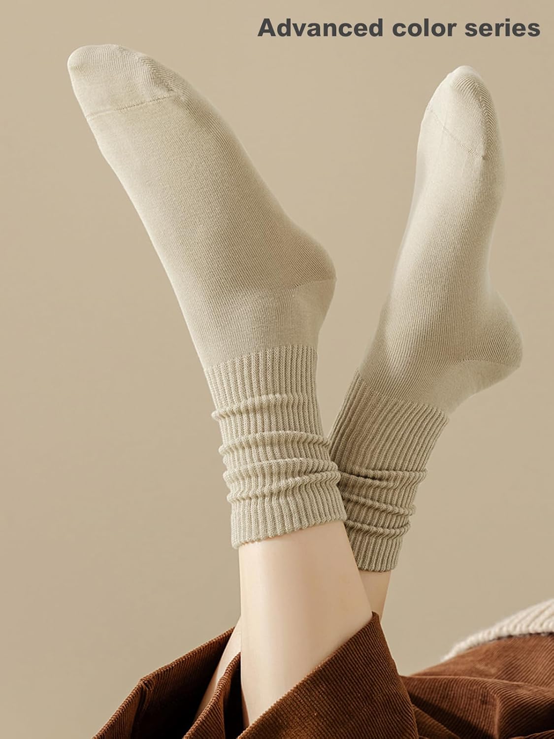 DOKUTOKU 3-12 Pack Womens Crew Socks Size 6-9 Light Weight Thin Casual Calf Socks - Image 2