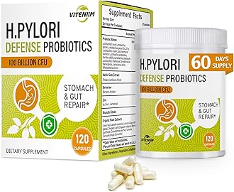 Helicobacter Pylori Defense Probiotics – Formulated with Lactobacillus reuteri, Mastic Gum, and Berberine, 100 Billion CFU, Gastritis, Digestion & Gut Health for Stomach Comfort, Vegan, 120 Capsules.