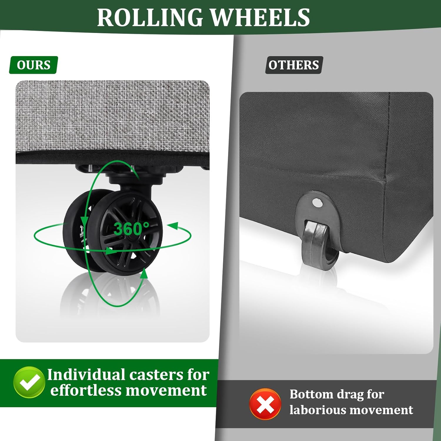 Lukeline Christmas Ornament Storage Box with Wheels, Stackable Christmas Ornament Organizer with 3 Drawer Trays, Openable Ornament Organizer for Storing Decorations, Portable Christmas Ball Box