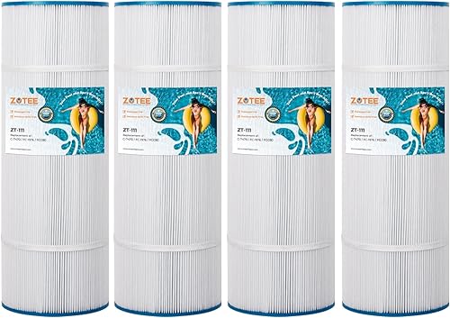 ZOTEE PCC80-PAK4 Cartucho de filtro de repuesto para piscina PCC80, C-7470, PLFPCC80, Darlly 70804, Clean and Clear Plus 320, Filbur FC-1976, filtro