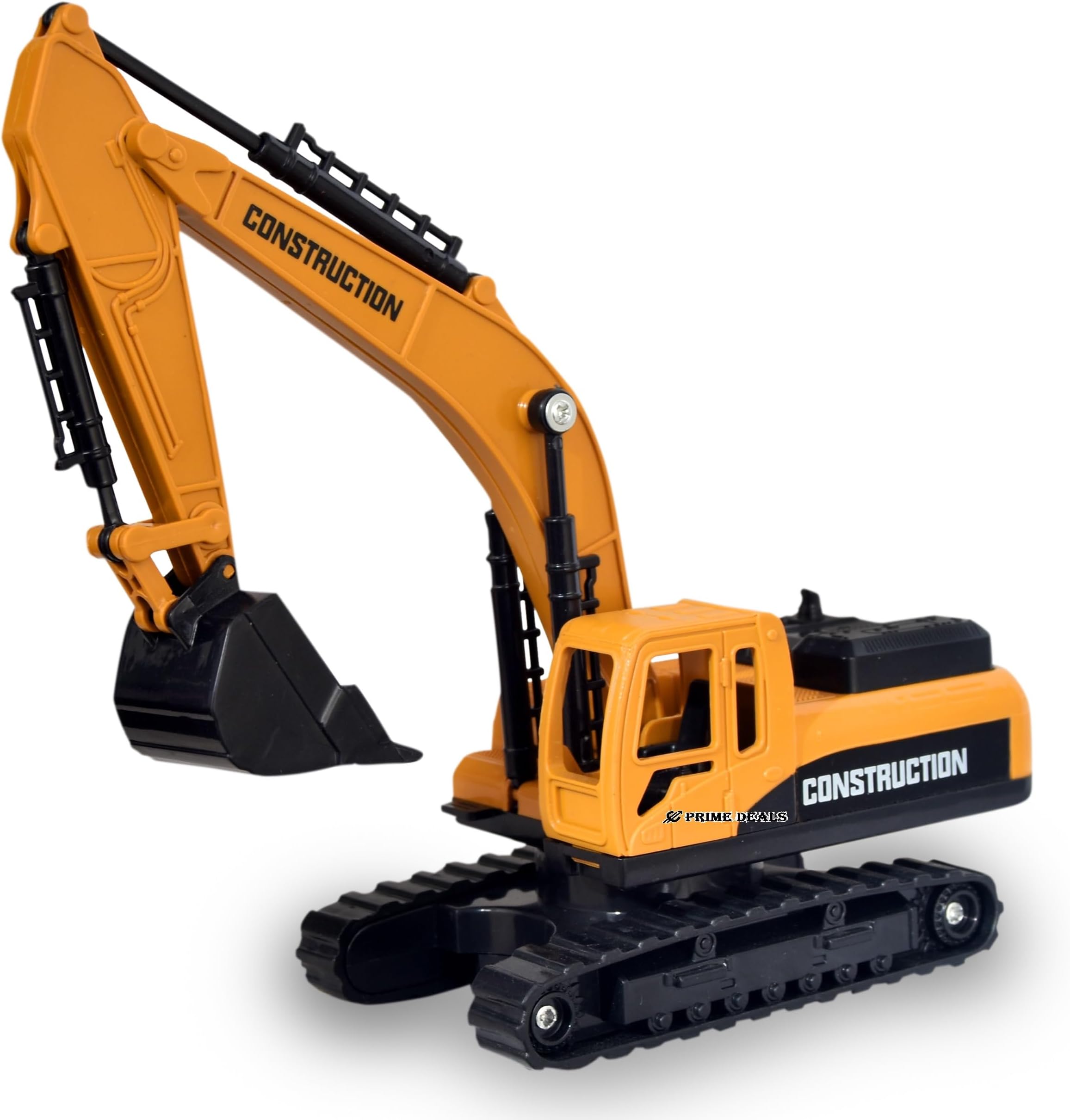 PRIME DEALS Crane Excavator Construction Toy Vehicle for Kids- Yellow (Excavator Model 1)