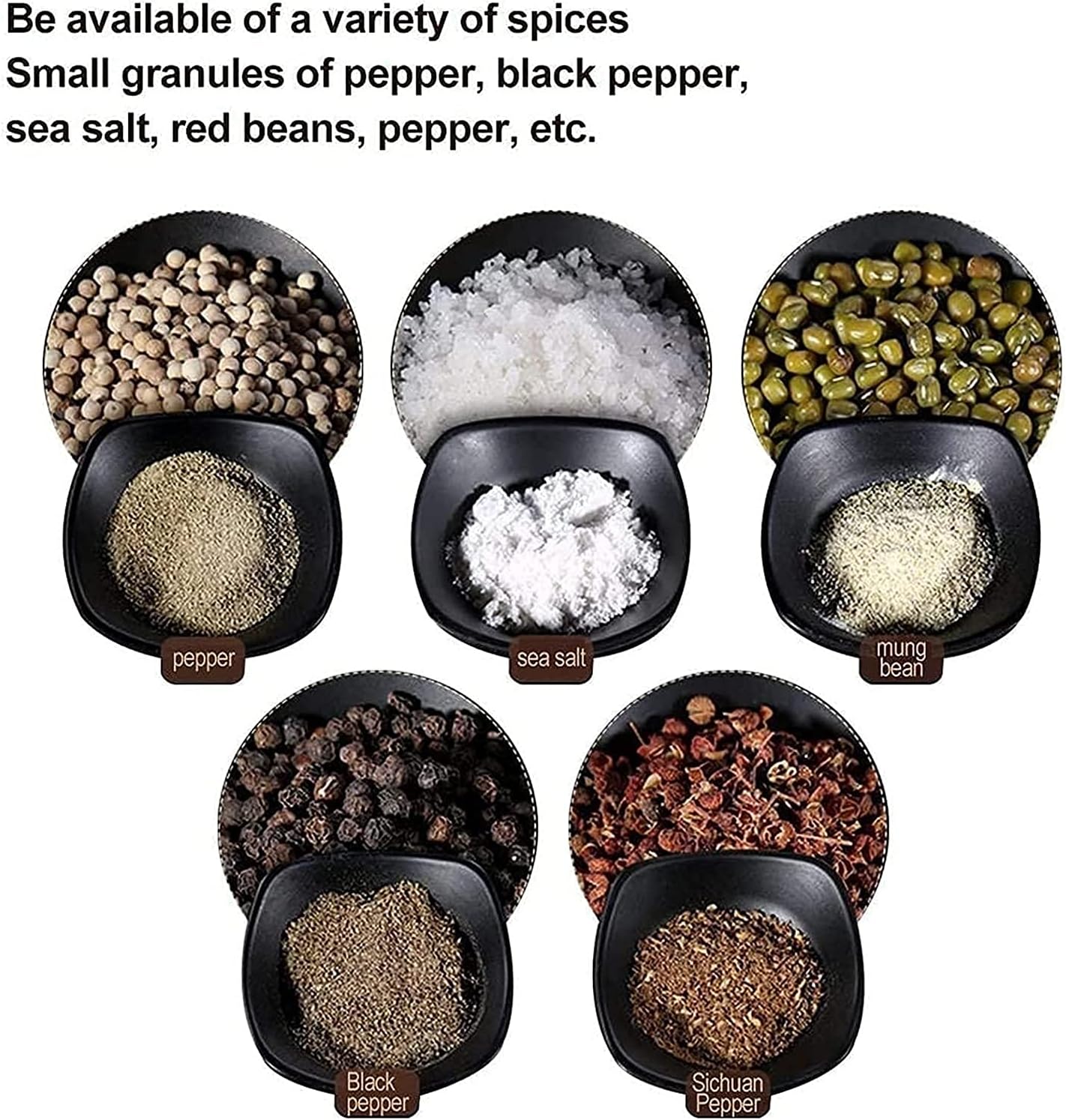 Electric Pepper and Salt Grinder Set, Adjustable Coarseness, Battery Powered with Blue LED Light, One Hand Automatic Operation,2 Pack