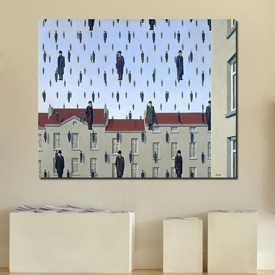 Amazon.co.jp: ルネマグリットゴルコンダ1953キャンバスアート油絵