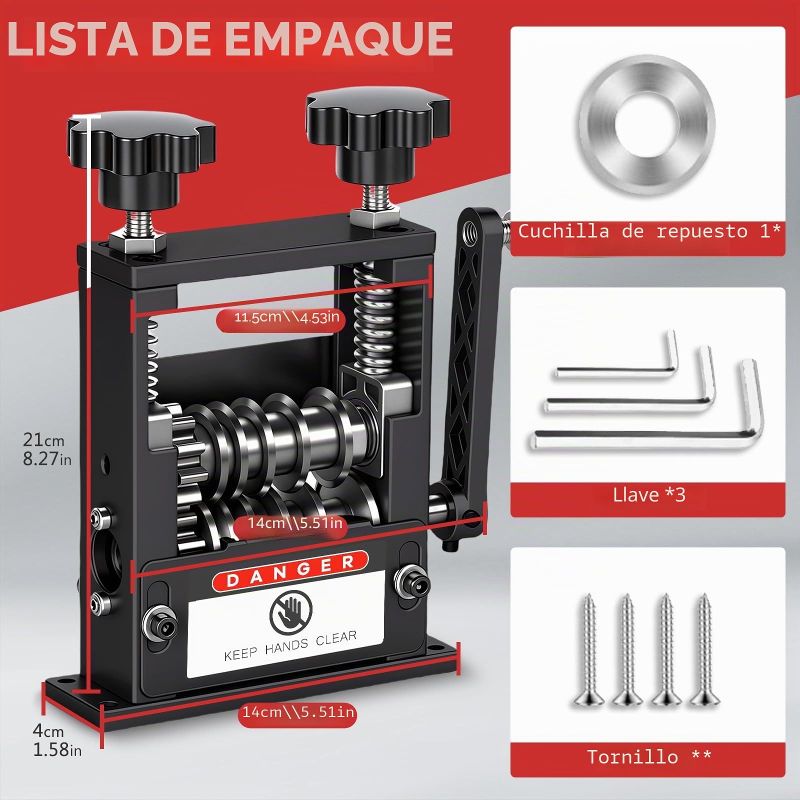Pelacables,Maquina de Pelar Cable de Cobre, Bekasa Maquina Pelacables Cobre Automático Manual con 6 Canales y 6 Cuchillas,3-17mm Máquina Peladora de Cables para Reciclar Chatarra de Cables | Con 6 canales y 5 cuchillas, una cuchilla adicional, herramienta
