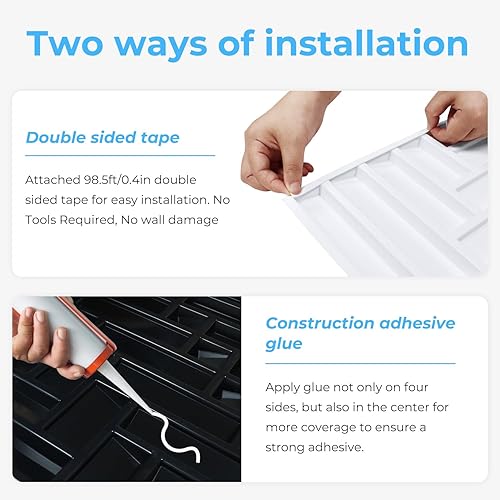 Miniatura 7 de STICKGOO Paneles de pared con diseño ondulado para decoración de pared interior, paneles 3D texturizados de PVC dorado cepillado profundo, paneles