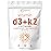 Micro Ingredients Vitamin D3 5,000 IU + K2 MK-7 100 mcg, 180 Softgels | 2-in-1 Bone, Immune & Heart Support | Easy to Swallow, Non-GMO