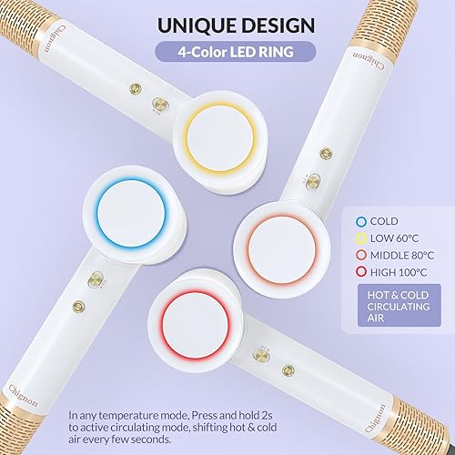 Miniatura 6 de Chignon Secador de pelo de alta velocidad, secador de pelo iónico, motor sin escobillas de 110,000 RPM para secado rápido, secadora de bajo ruido de