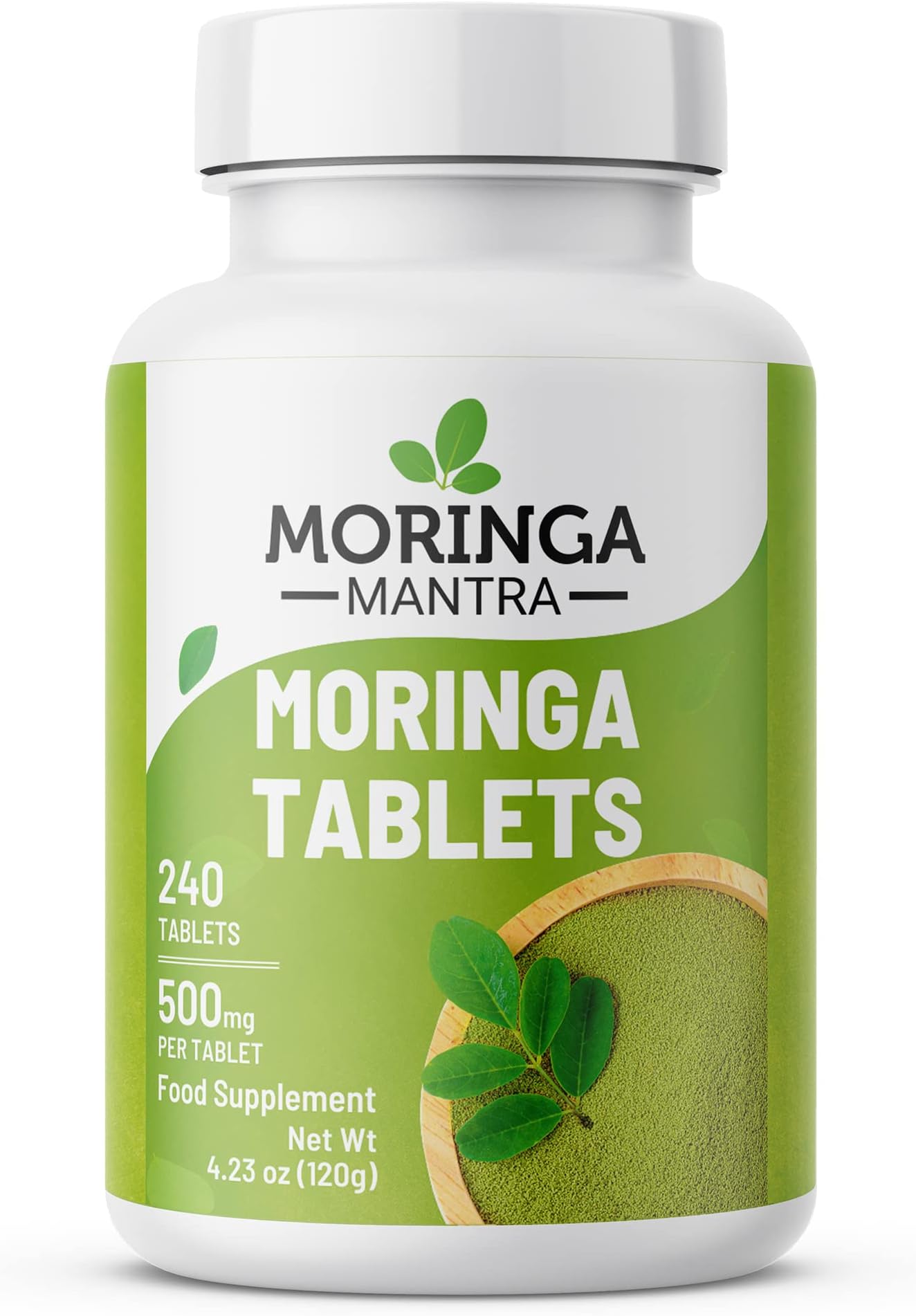 Moringa Mantra Moringa Leaf Powder Tablets 240 nos from Organic Farming, 500 mg Per Tablet