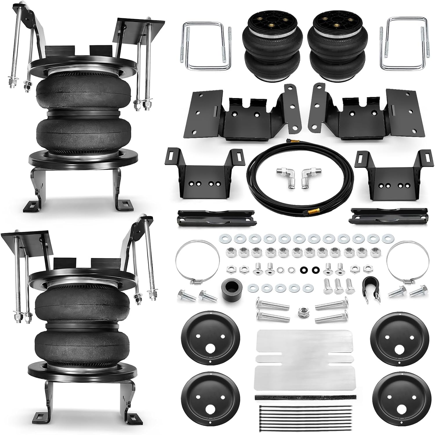 MILLISEC Rear Air Spring Bags Suspension Kit for 2011-2019 Chevy Silverado 2500/3500 HD 4WD pickups and GMC Sierra 2500/3500 HD 4WD pickups Replaces# 57538