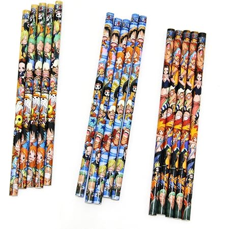 Amazon ワンピース 鉛筆 3種類柄 5本入 計15本 Onepiece 鉛筆 文房具 オフィス用品