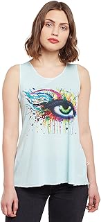 Mack JONNEY Women's Regular Fit Graphic Printed Bluish Tank Tops-Lt_5_6_10_14_01