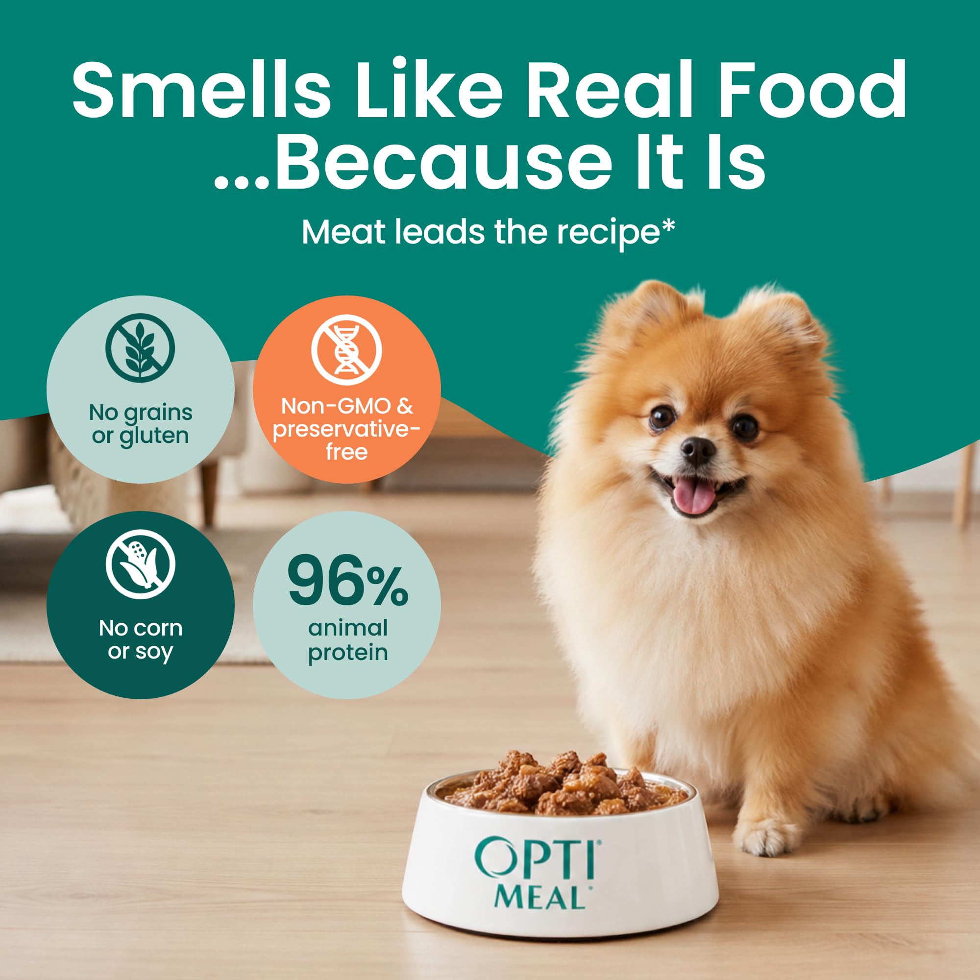 Optimeal Nassfutter für Hunde kleiner Rassen, abwechslungsreiches Paket - Getreidefreie Rezeptur, reich an Gelatine, mit natürlichen Inhaltsstoffen für Hunde
