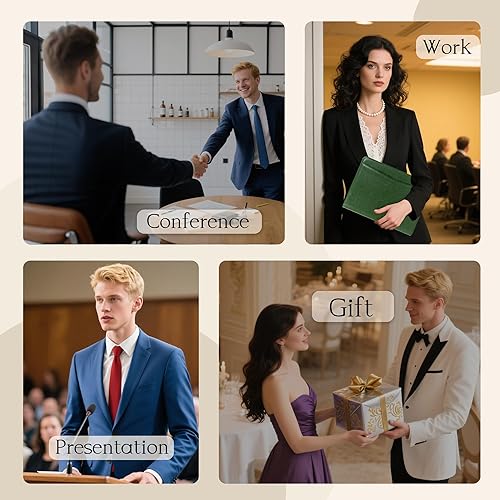 Miniatura 6 de Calfinder Carpeta de cartera con cremallera, padfolios de cuero para mujeres y hombres, carpeta profesional con soporte para bloc de escritura A4,