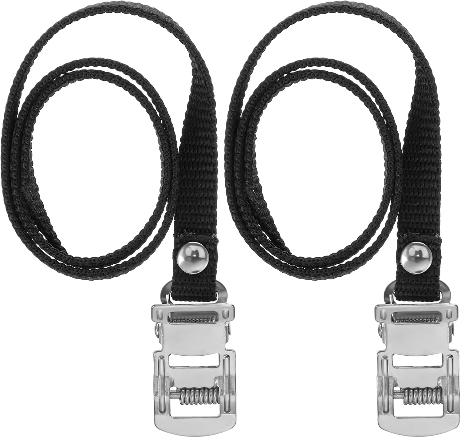 2 Pcs Bikes Pedal Toe Straps Universal Replacement Foot Pedal Straps for Bikes with Clamp Lock for Exercise and Kids Bike Outdoor Cycling and Indoor Stationary