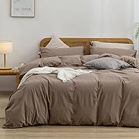 Vista 11 de BESTOUCH - Juego de funda de edredón de 100% algodón lavado, tacto supersuave, cómoda, elegante, ligera, juego de ropa de cama de 3 piezas