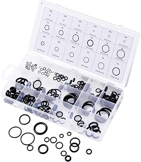 BOLET O-Ring Assortment Kit Set 225 PCS 18 Size Nitrile Rubber O-Ring Sealing Ring Kit for Professional Plumbing,Faucet, Automotive, Mechanic,Repairs,Air or Gas Connections (225 PCS) (Black)