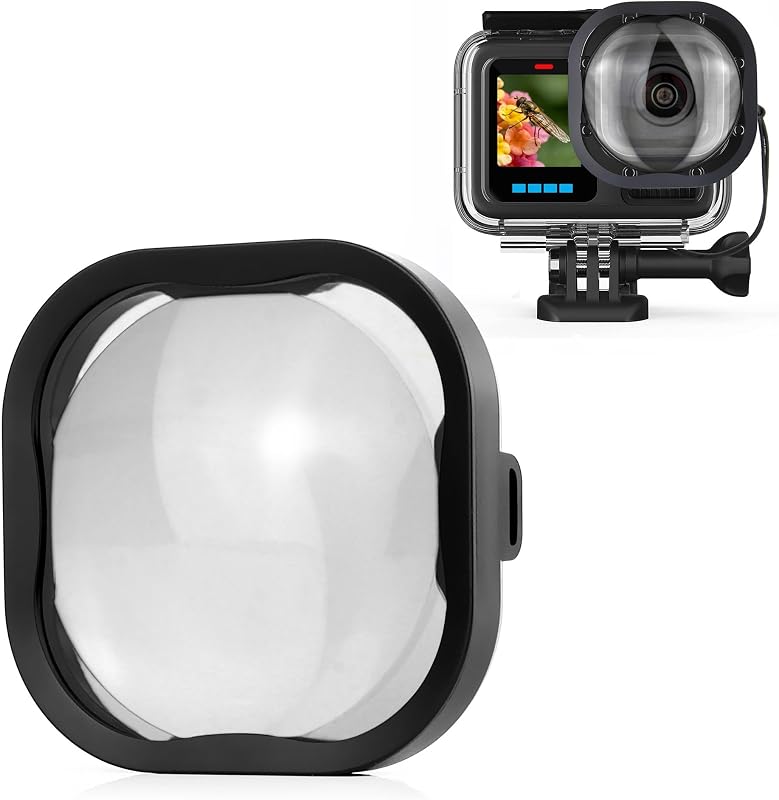 Macro Filter for GoPro Hero 13 12 11 10 9 8 Black Official Housing | 5X Magnification, HD Glass Close-Up Lens Filter for Official Waterproof Case, 3–6-Inch Focus Range, Underwater Photography