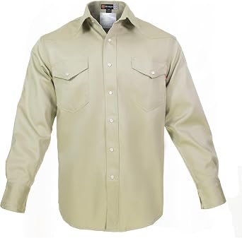 Flame Resistant FR Welding Shirt - Heavy Weight - 100% C - 9 oz