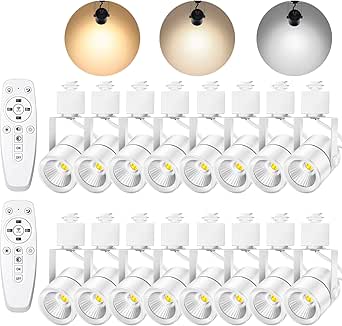 H Type LED Track Lighting Heads, Dimmable, 2700K-6500K, CRI 90+, 10W, 1000LM, 16 Pack