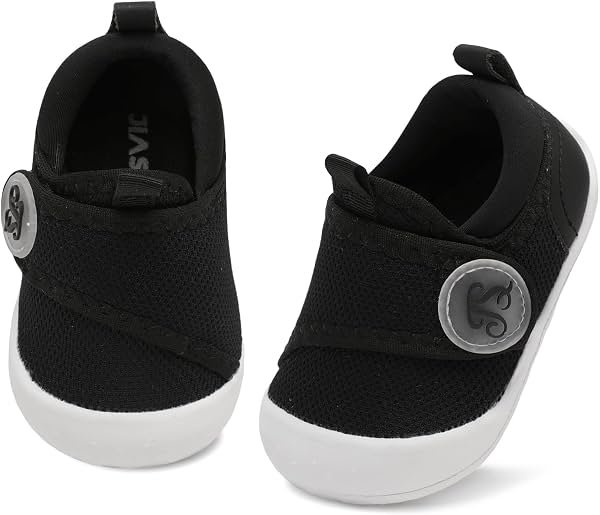 Zapatos para Bebé JIASUQI para Niños y Niñas Primeros Pasos, Zapatos para Caminar para Toddler, Zapatillas de Punta Ancha y Descalzos