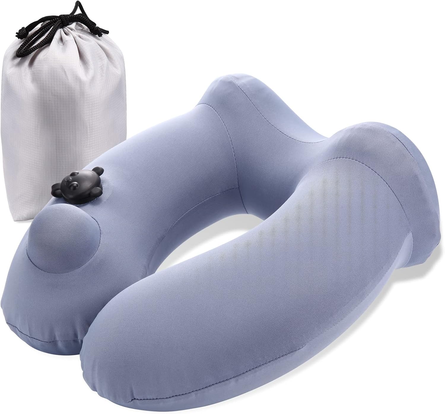 UYGHUR Inflatable Neck Travel Pillow Travel Pillows for Sleeping Airplane Women Neck Pillows for Travel Plane Pillow for Men Best Travel Pillow for Airplanes(Grey)