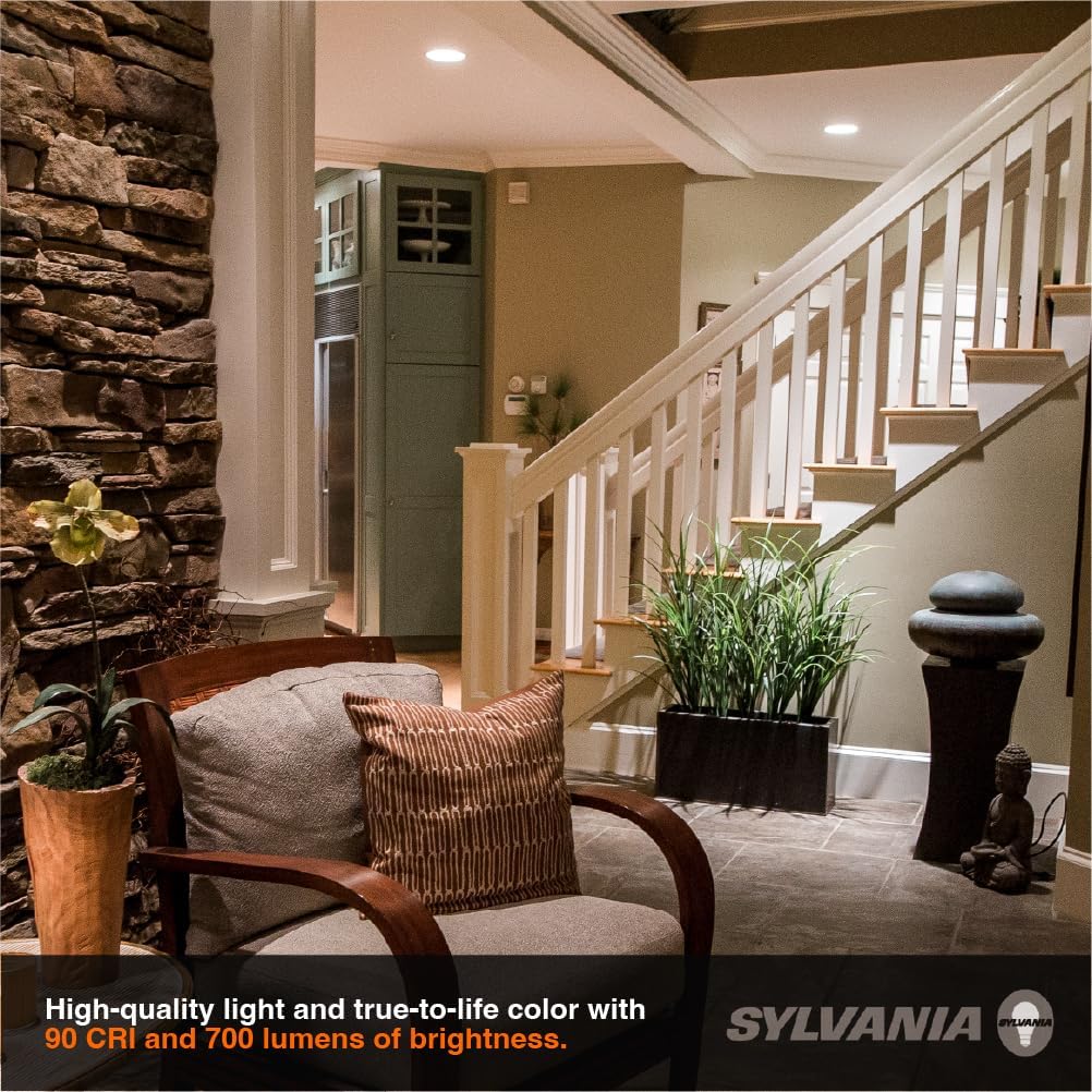 Sylvania 6" Slim Microdisk Downlight, 12W, 5 CCT Select (2700K - 5000K) Recessed Lighting, 1000 LMS, 90 CRI, Dimmable, Wet-Rated, White - 6 Pack (61190) - Image 7