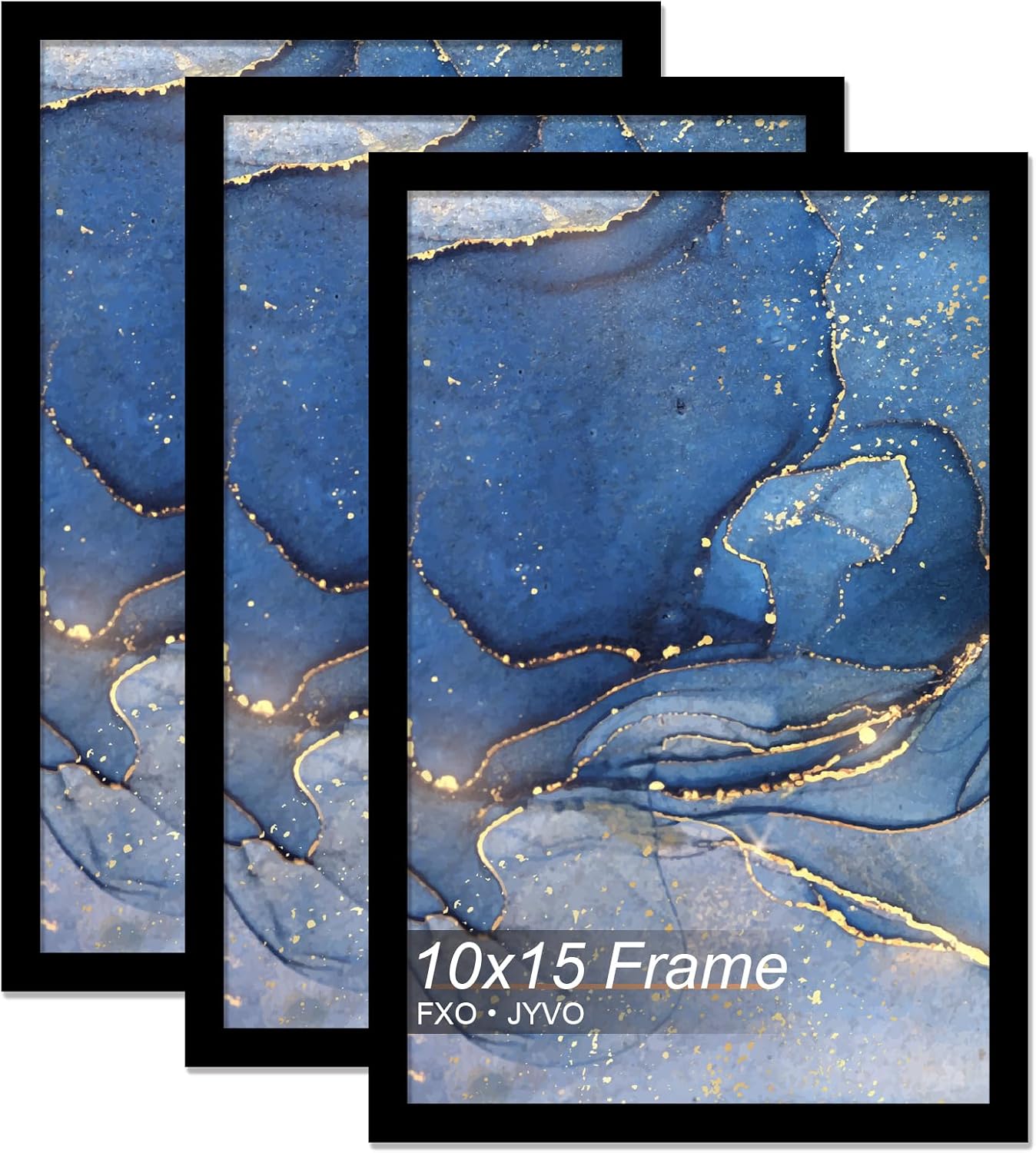 10x15 Picture Frame Set of 3, Black Frame for 10 x 15 Inch Picture Poster Photo, Light Weight and High Transparent 10 by 15 Frame for Wall - 3 Pack/Black/10 x15 3 10x15